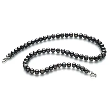 Black pearl deals necklace for sale