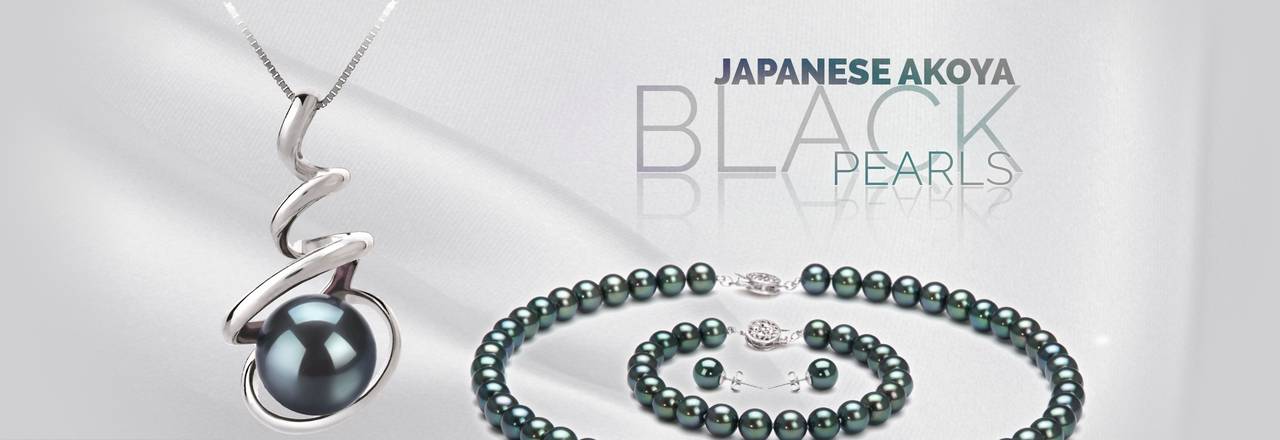 Landing banner for Black Japanese Akoya Pearls